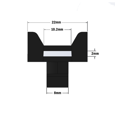 66-110-0 MODULAR SOLUTIONS CABLE TIE DOWNS 1/4 TURN CABLE BLOCK, 22MM, BLACK